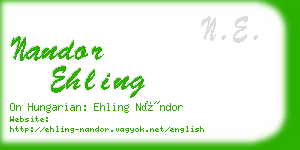 nandor ehling business card